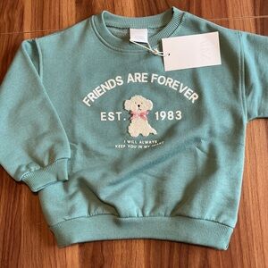 NWT Zara 2Y Dog Patch Crewneck